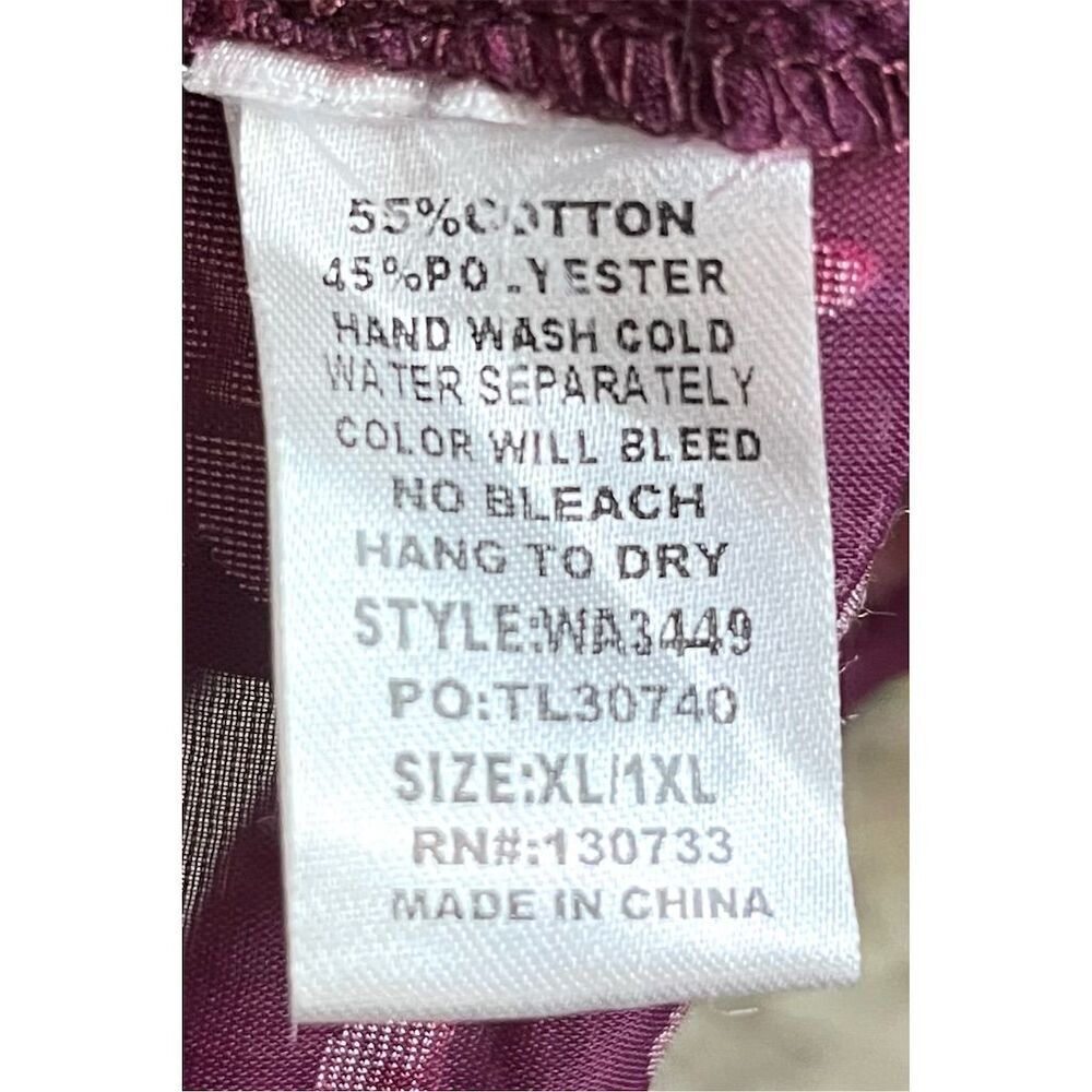 Umgee Paisley Open Front Velvet Floral Kimono Burgundy XL Fall Lightweight - Picture 11 of 11